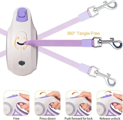 GlowPro Retractable Dog Leash