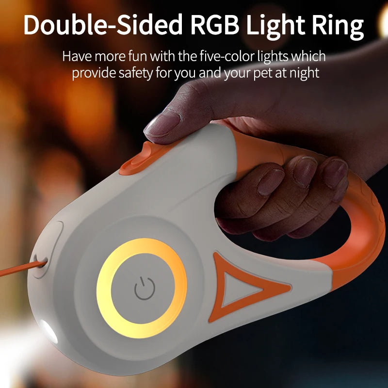 GlowPro Retractable Dog Leash